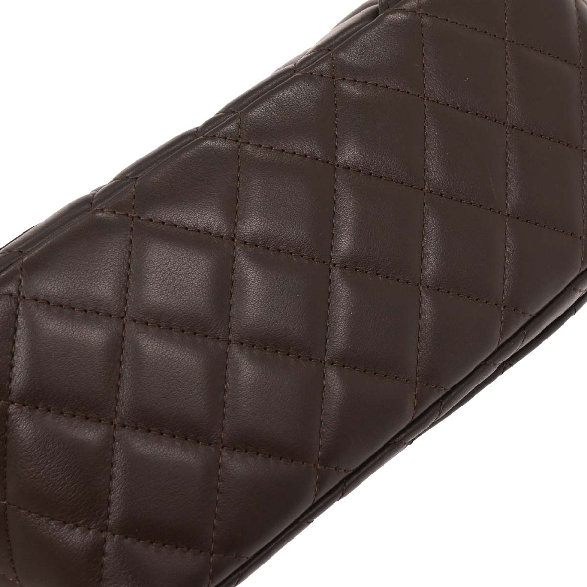 Chanel Brown Calfskin Cambon Ligne Bowling Bag