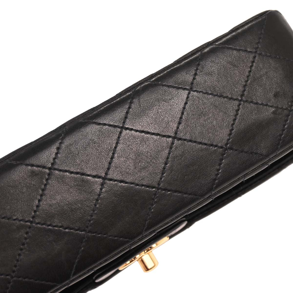 Chanel Black Lambskin Small Classic Double Flap Shoulder Bag