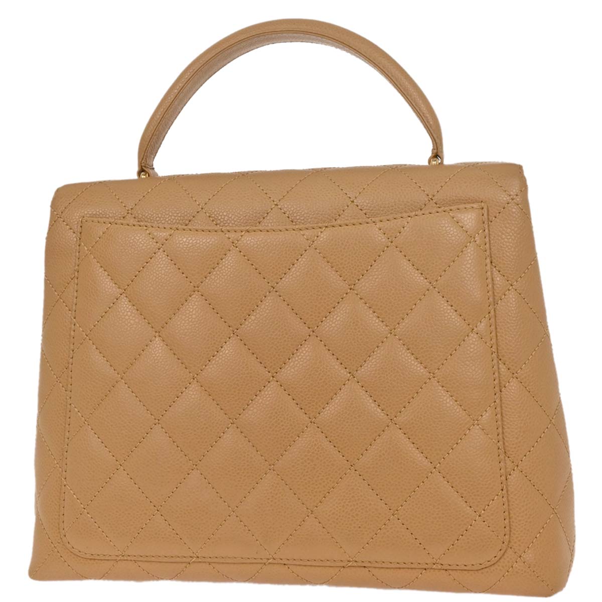 Chanel Beige Caviar Top Handle Handbag