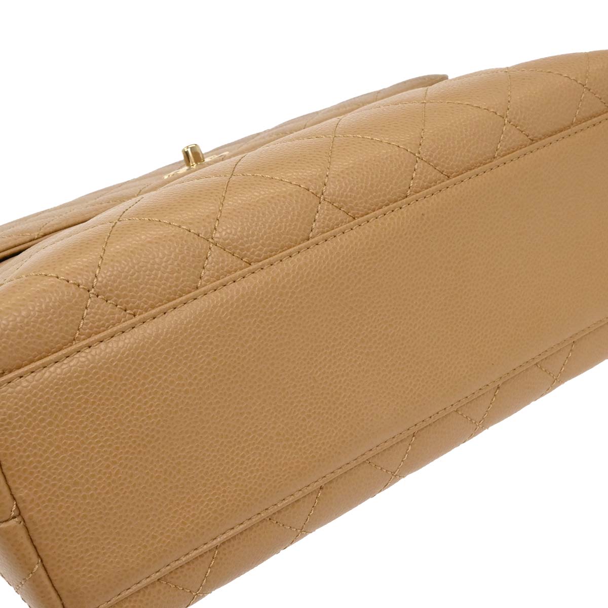 Chanel Beige Caviar Top Handle Handbag