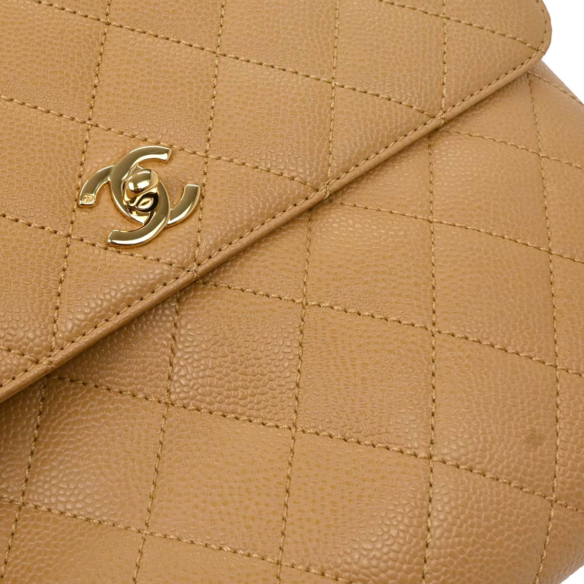 Chanel Beige Caviar Top Handle Handbag