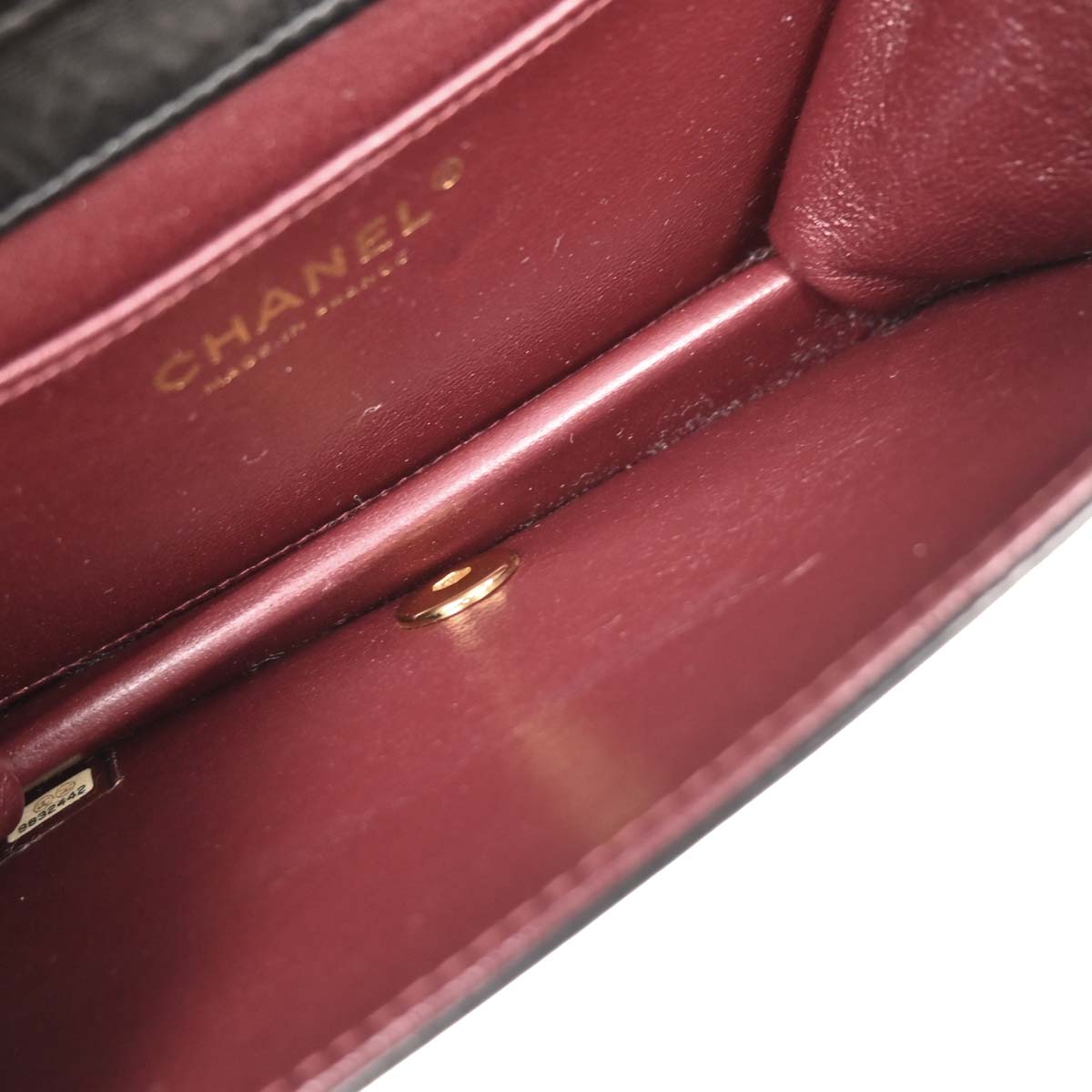Chanel Black Lambskin Turnlock Mini Full Flap Shoulder Bag