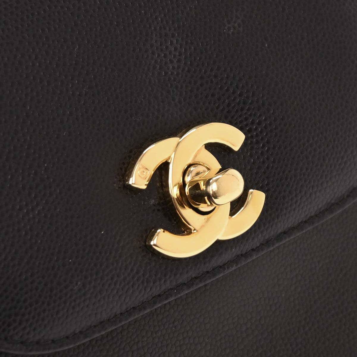 Chanel Beige Caviar Top Handle Handbag