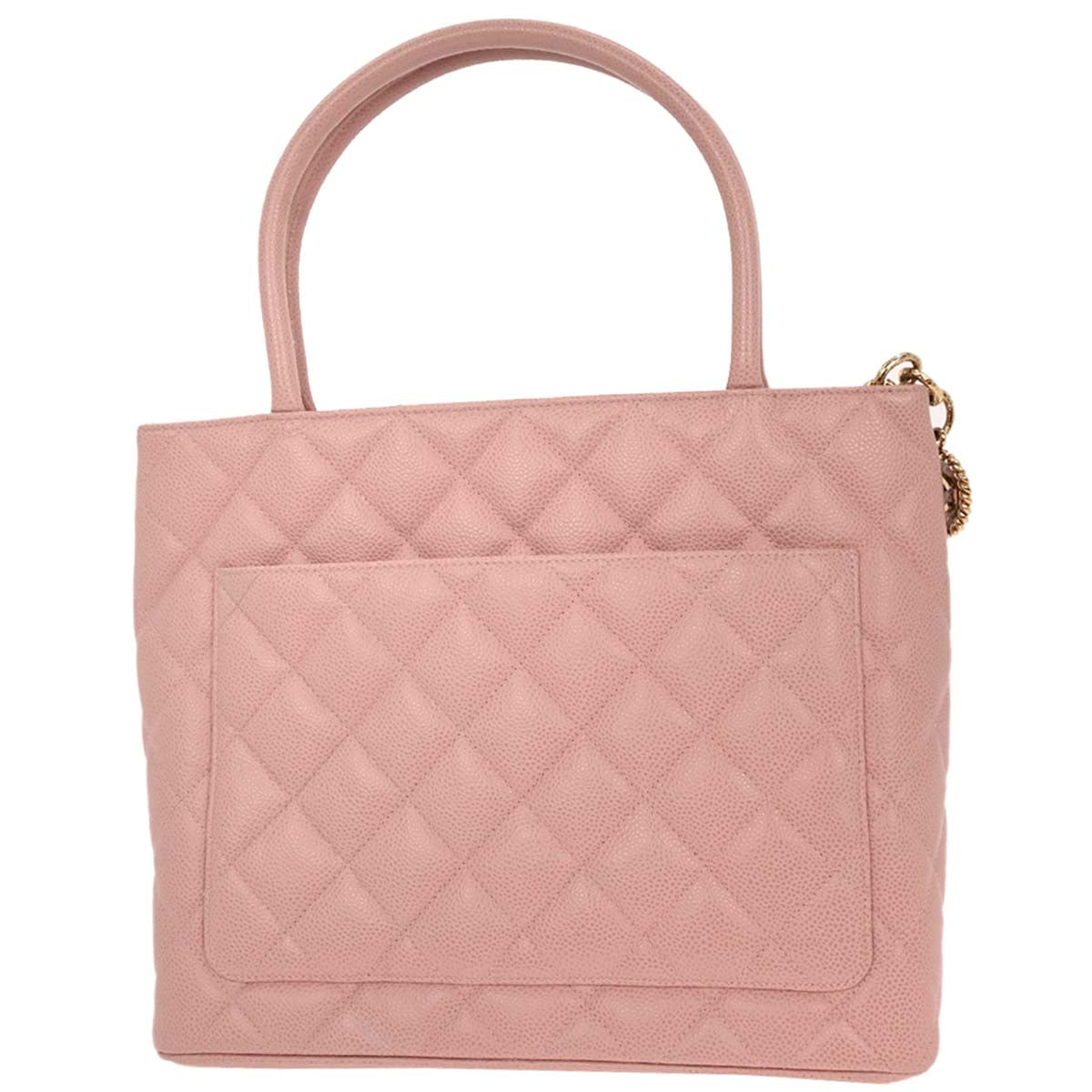 Chanel Pink Caviar Medallion Tote Handbag