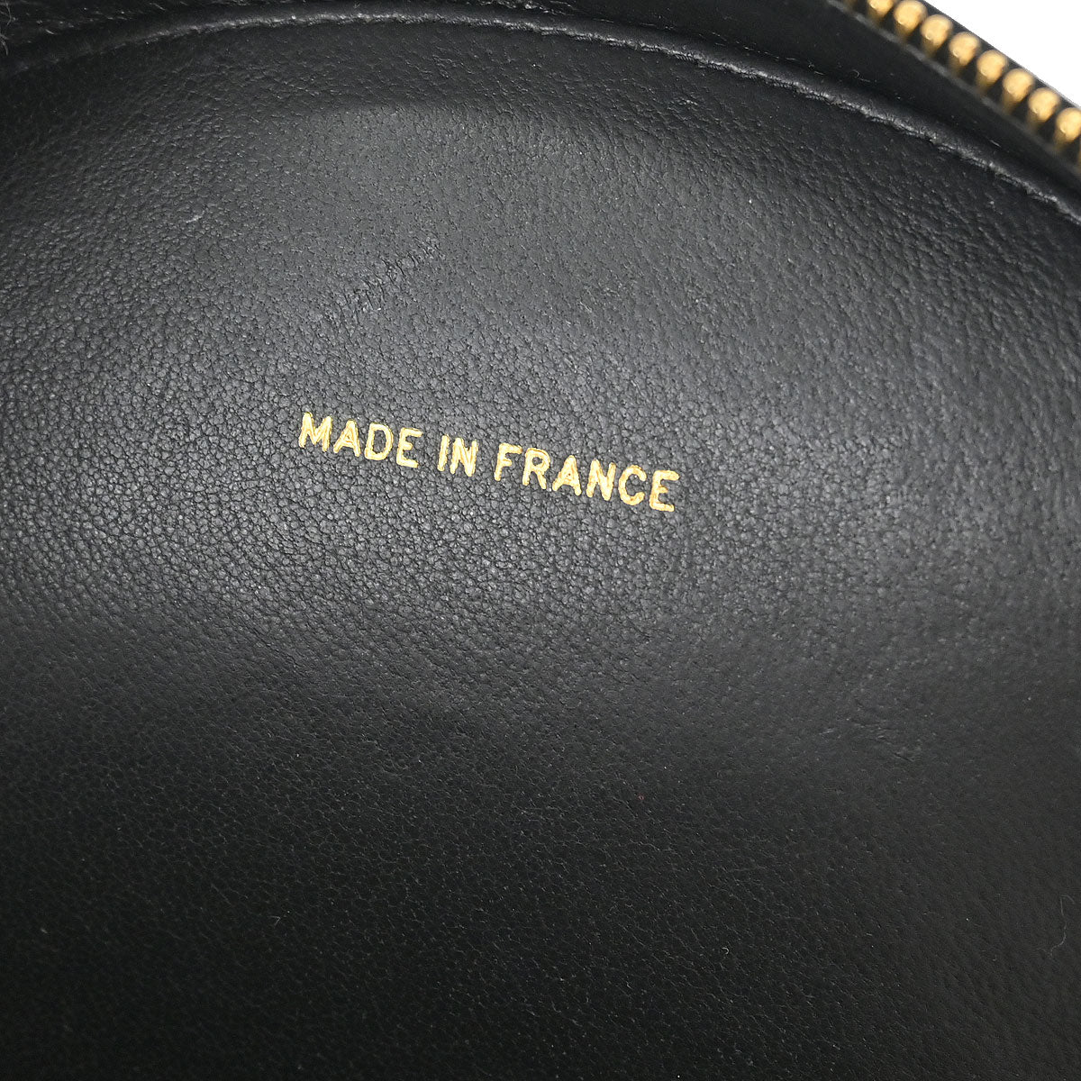 Chanel Black Patent Leather Round Vanity Handbag