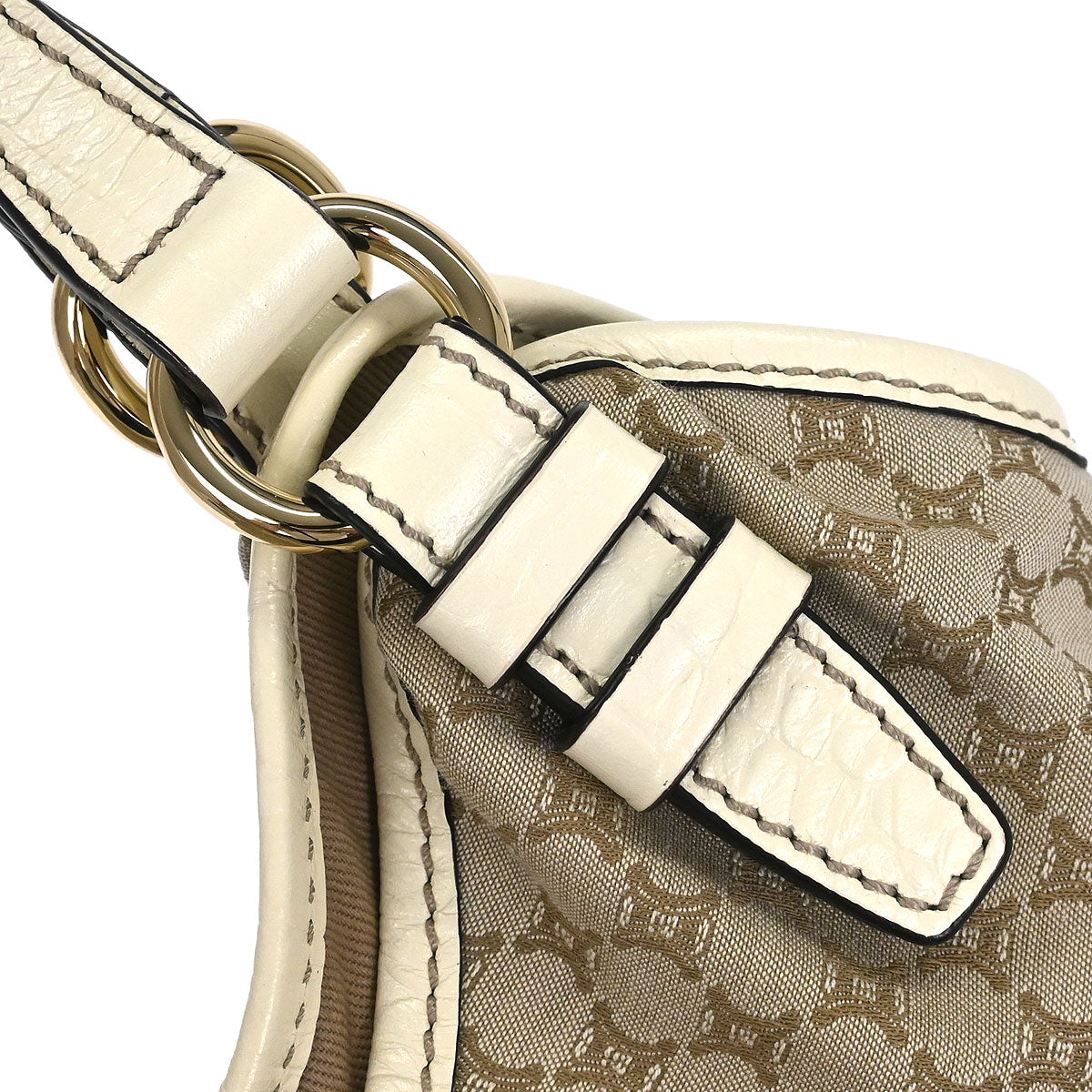 Celine Beige Macadam Shoulder Bag