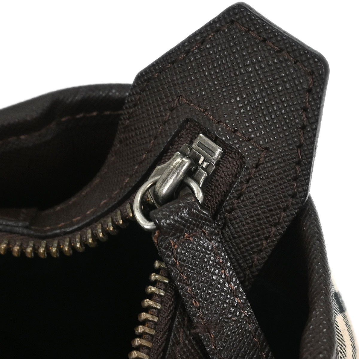 Burberry Beige Canvas Burberry Check Tote Handbag