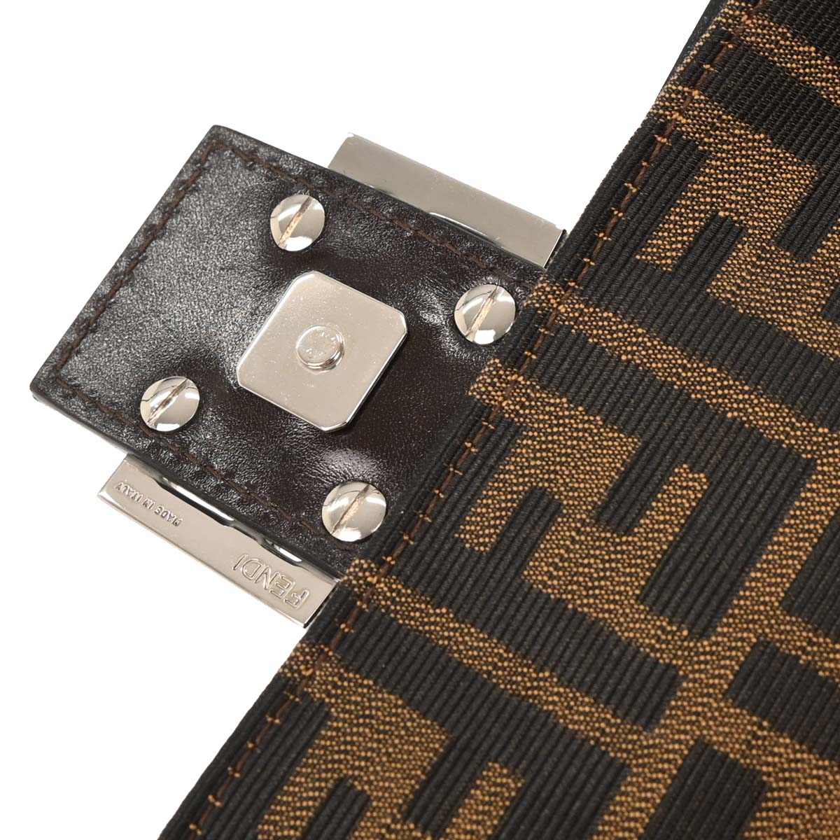 Fendi Brown Zucca Baguette Handbag