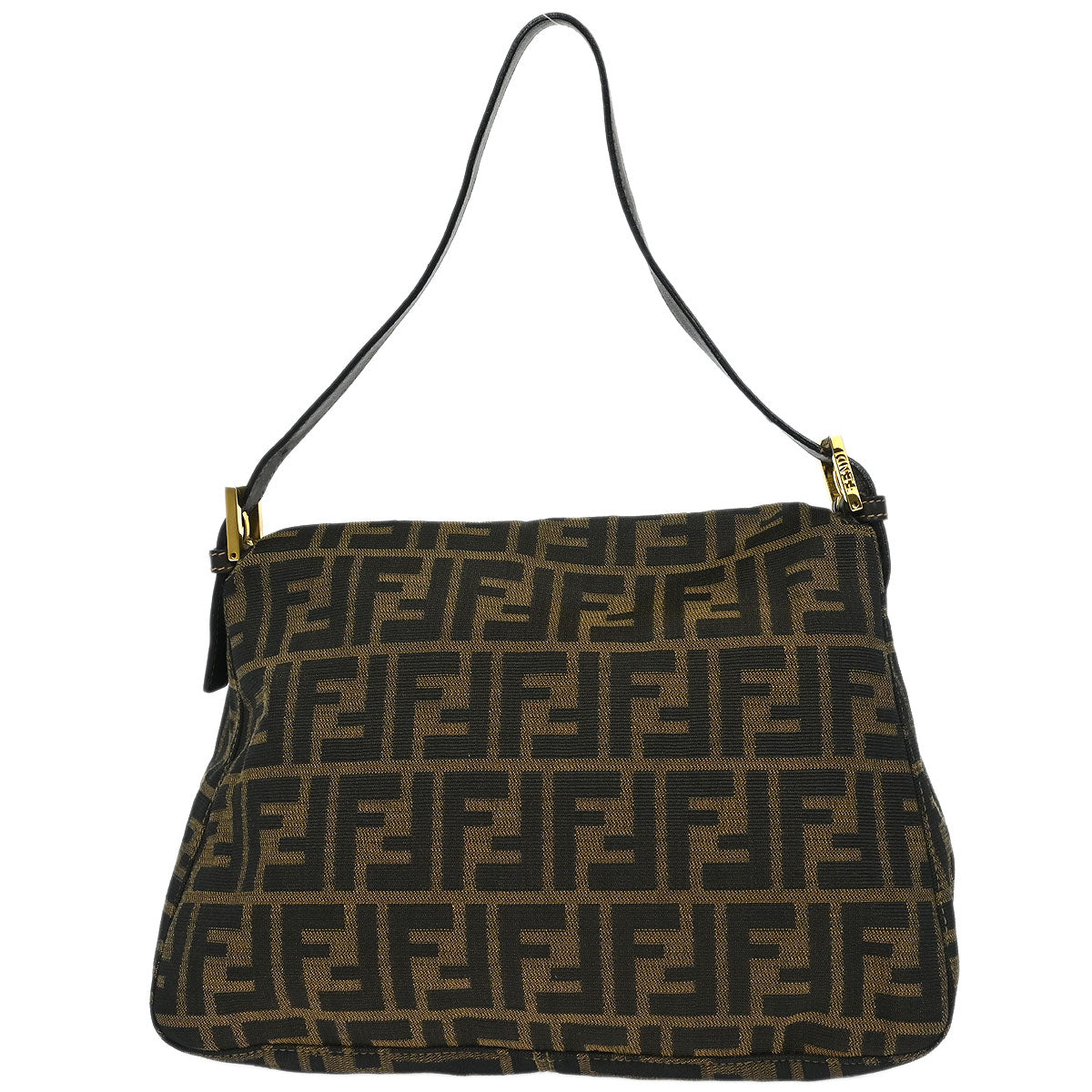 Fendi Brown Canvas Zucca Mamma Baguette Handbag