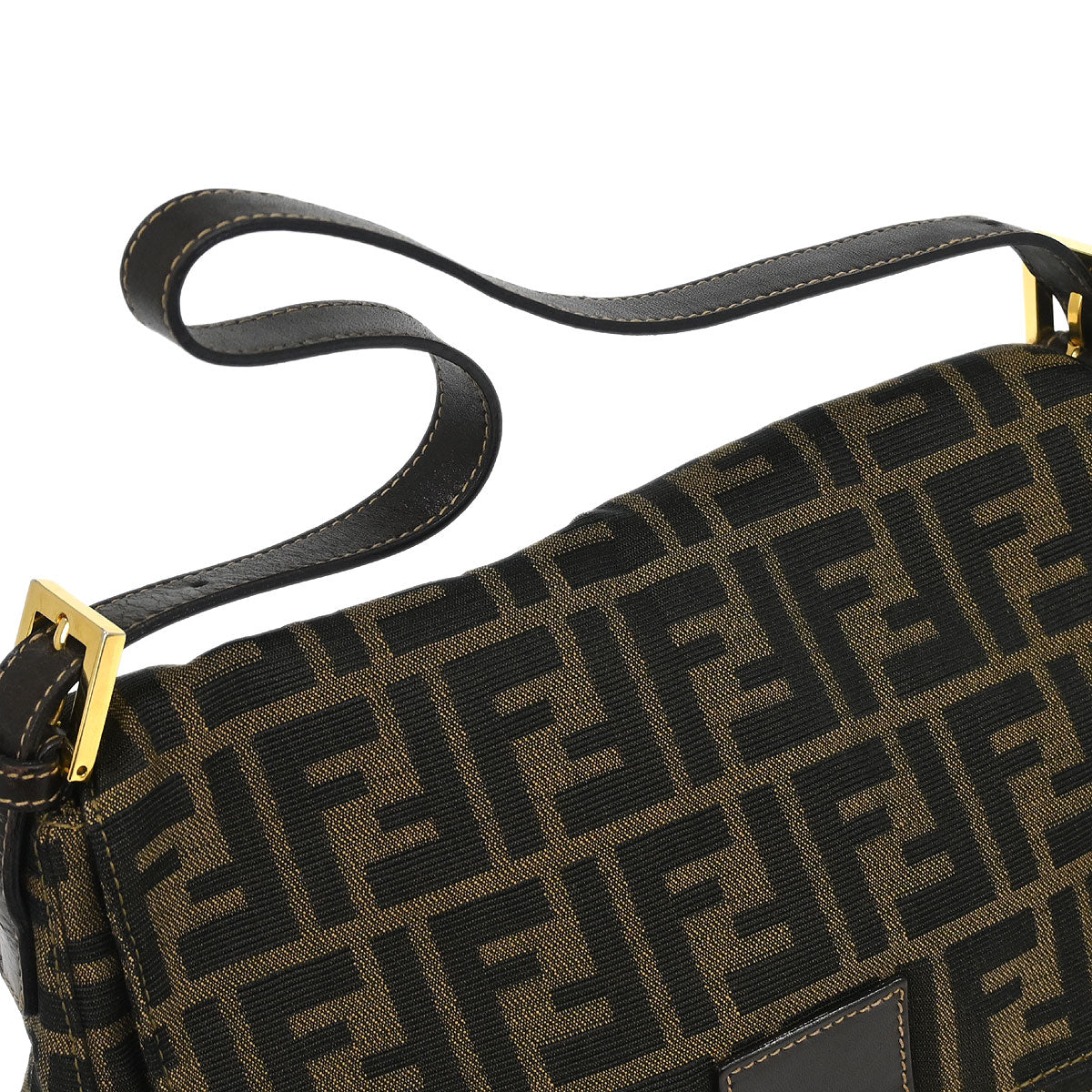 Fendi Brown Canvas Zucca Mamma Baguette Handbag