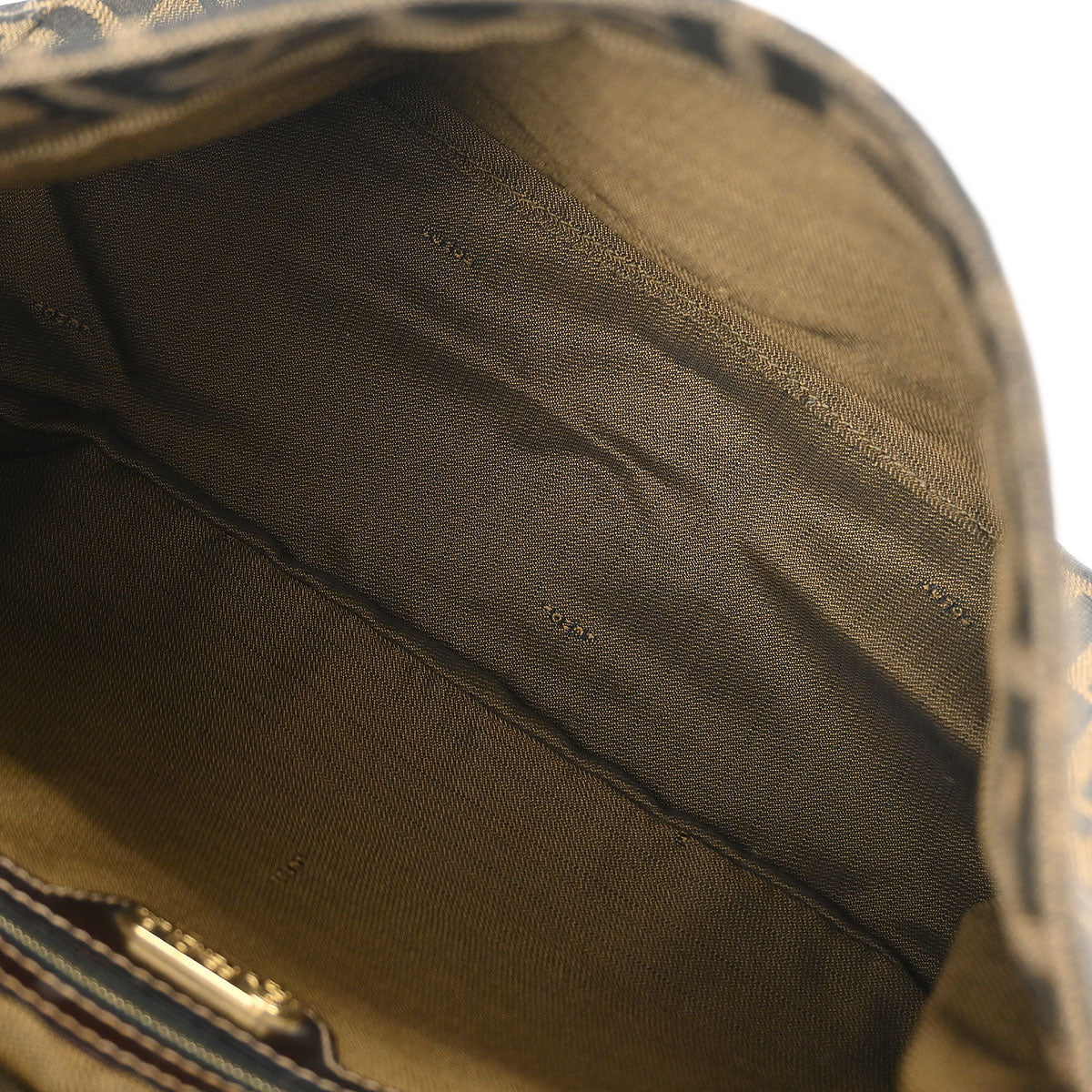 Fendi Brown Canvas Zucca Mamma Baguette Handbag