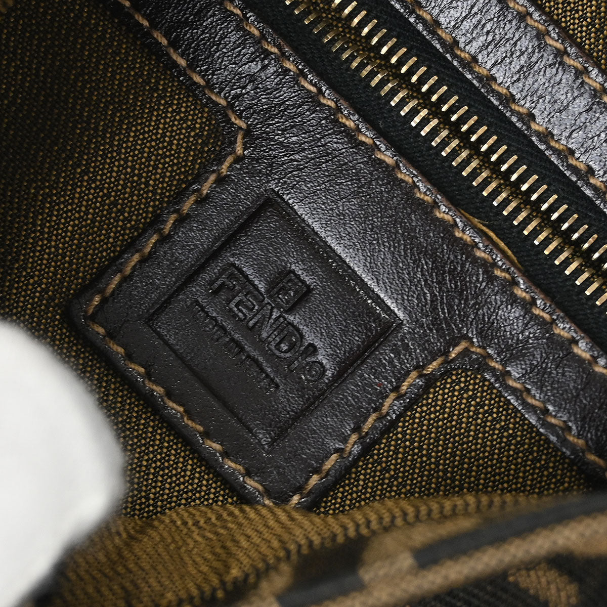 Fendi Brown Canvas Zucca Handbag