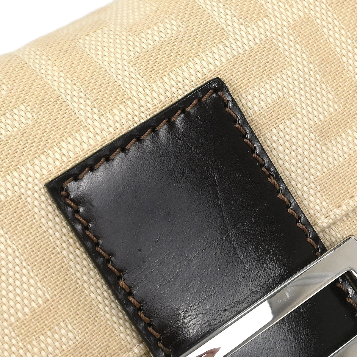 Fendi Beige Zucca Baguette Handbag