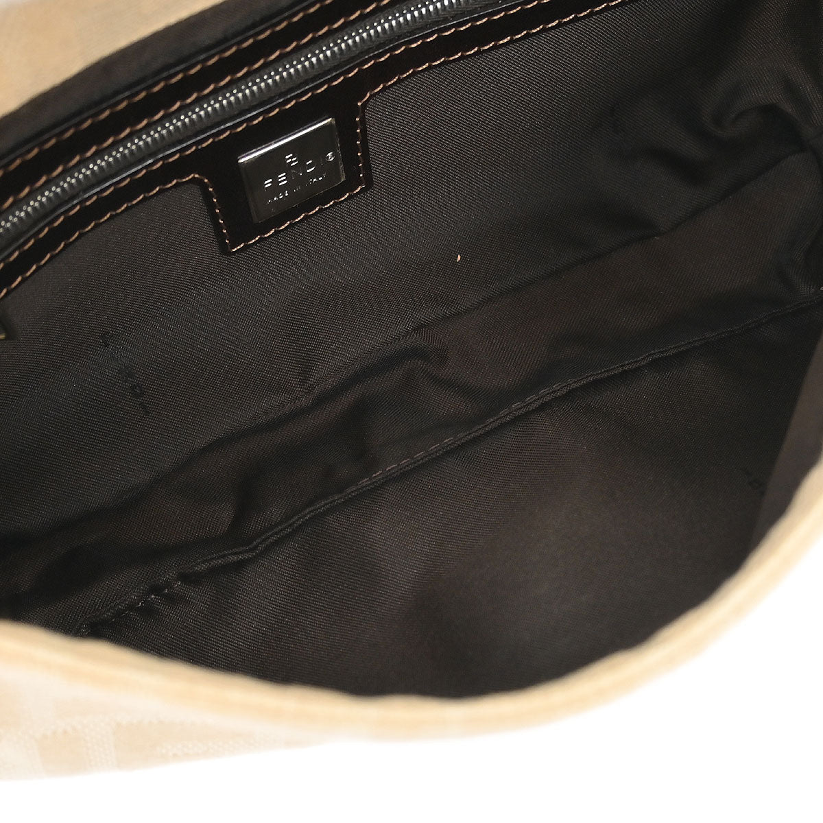 Fendi Beige Zucca Baguette Handbag