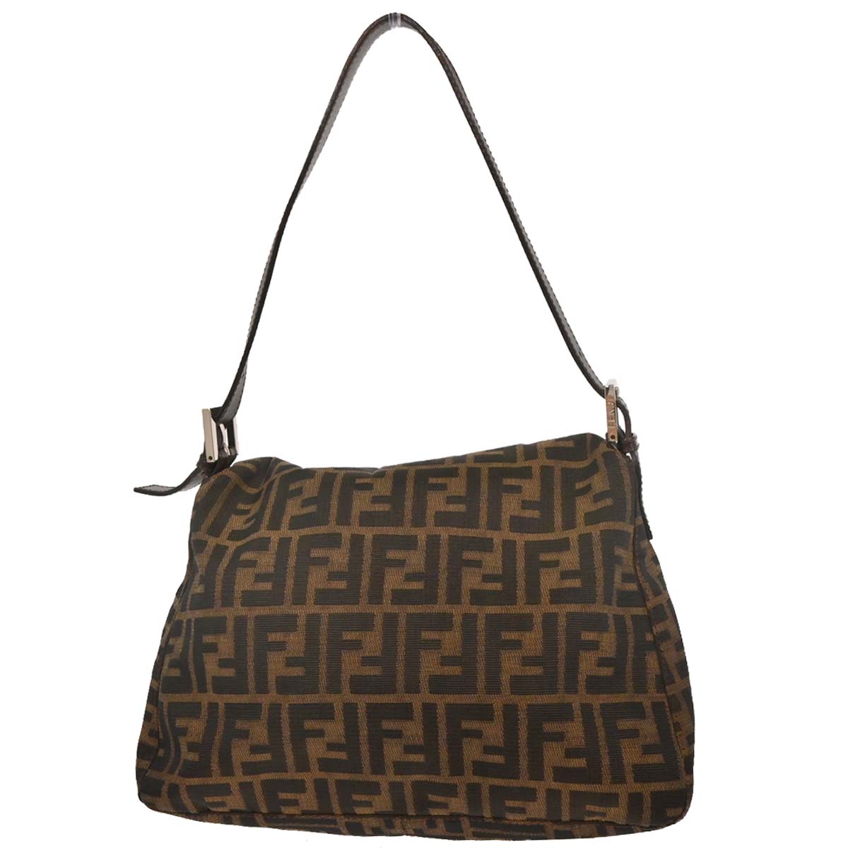 Fendi Brown Canvas Zucca Mamma Baguette Handbag