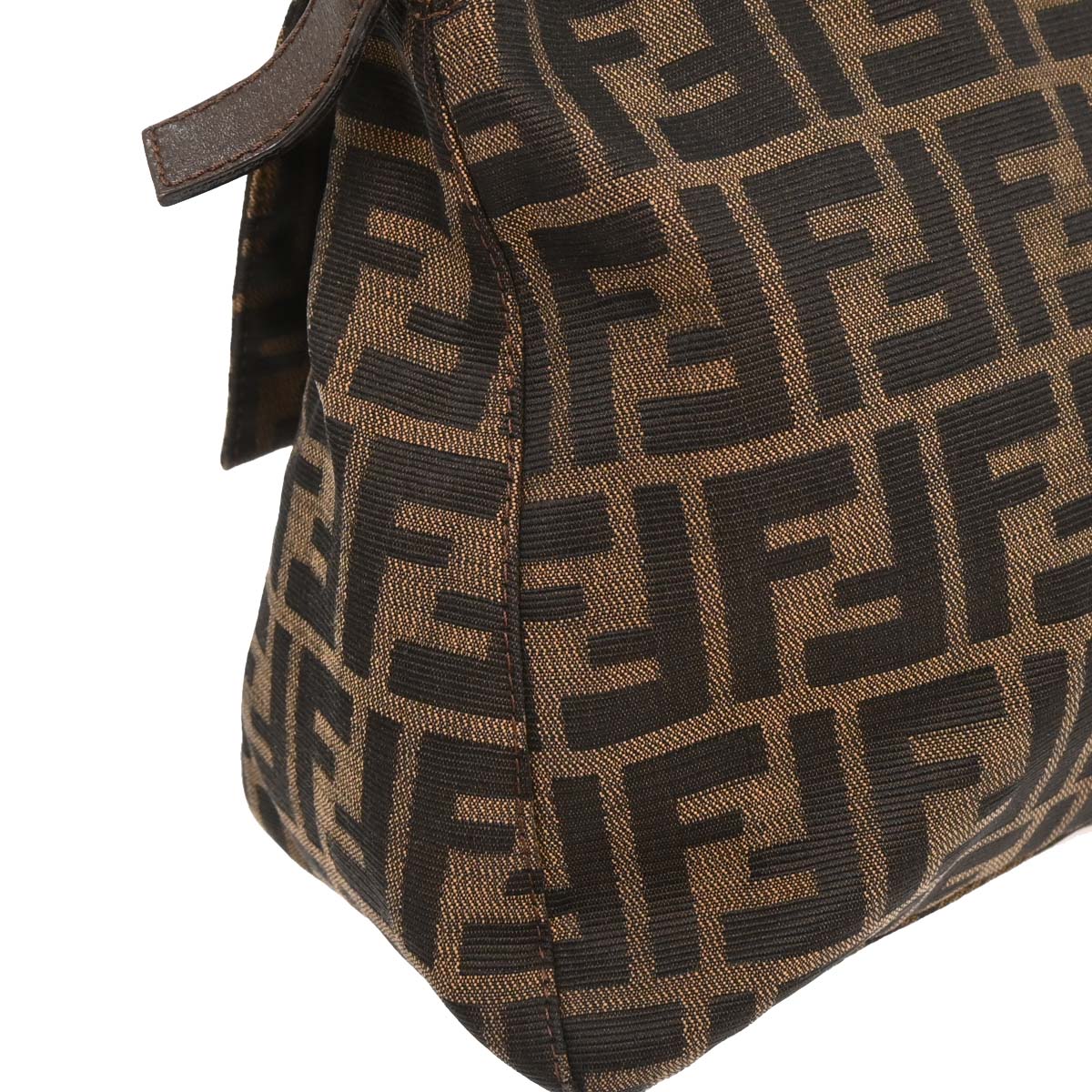 Fendi Brown Canvas Zucca Mamma Baguette Handbag