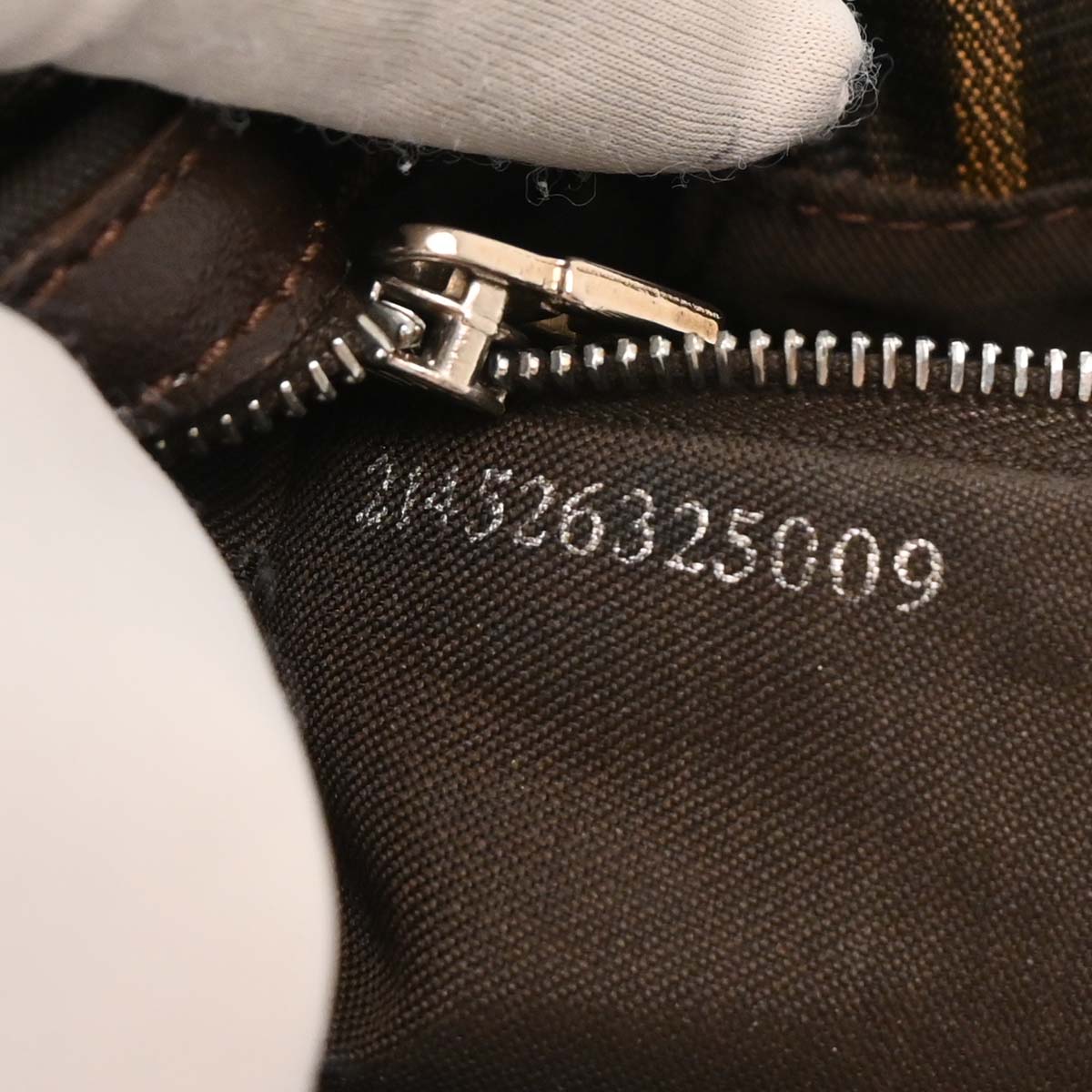 Fendi Brown Canvas Zucca Mamma Baguette Handbag
