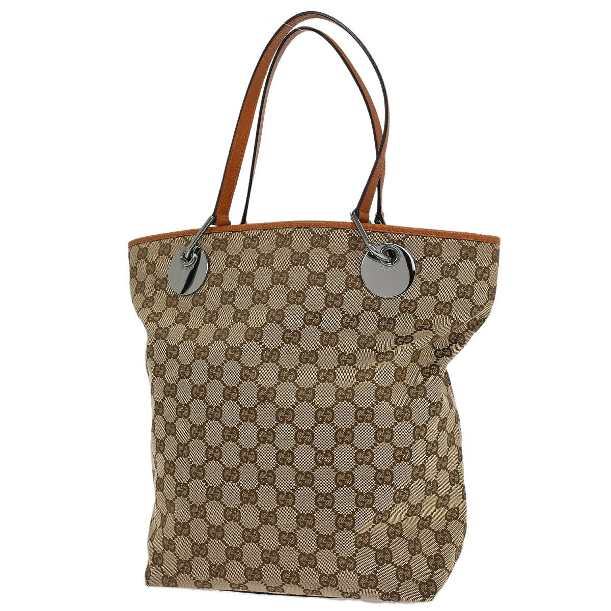 Gucci Beige Canvas GG Tote Handbag