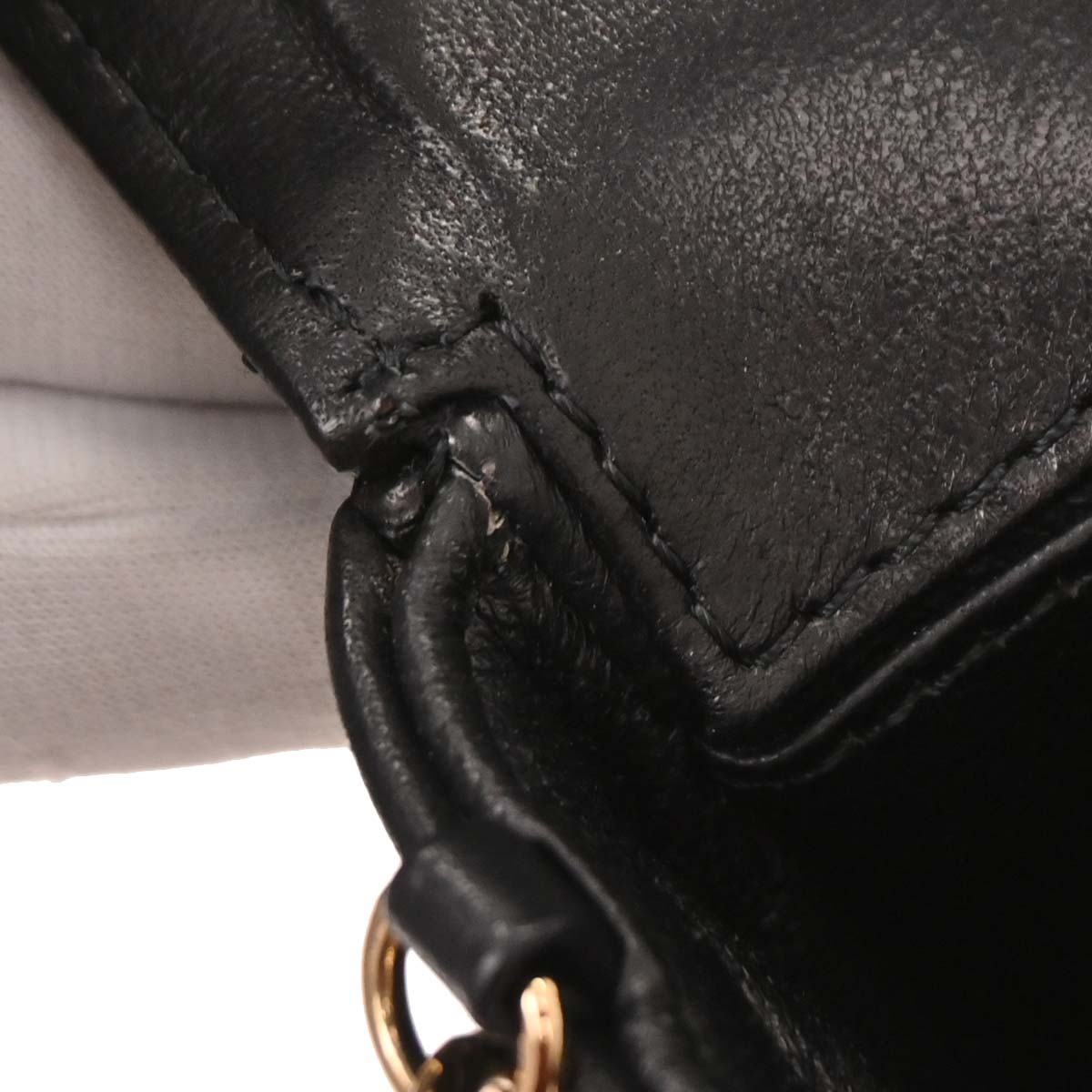 Chanel Black Lambskin East West Choco Bar Shoulder Bag