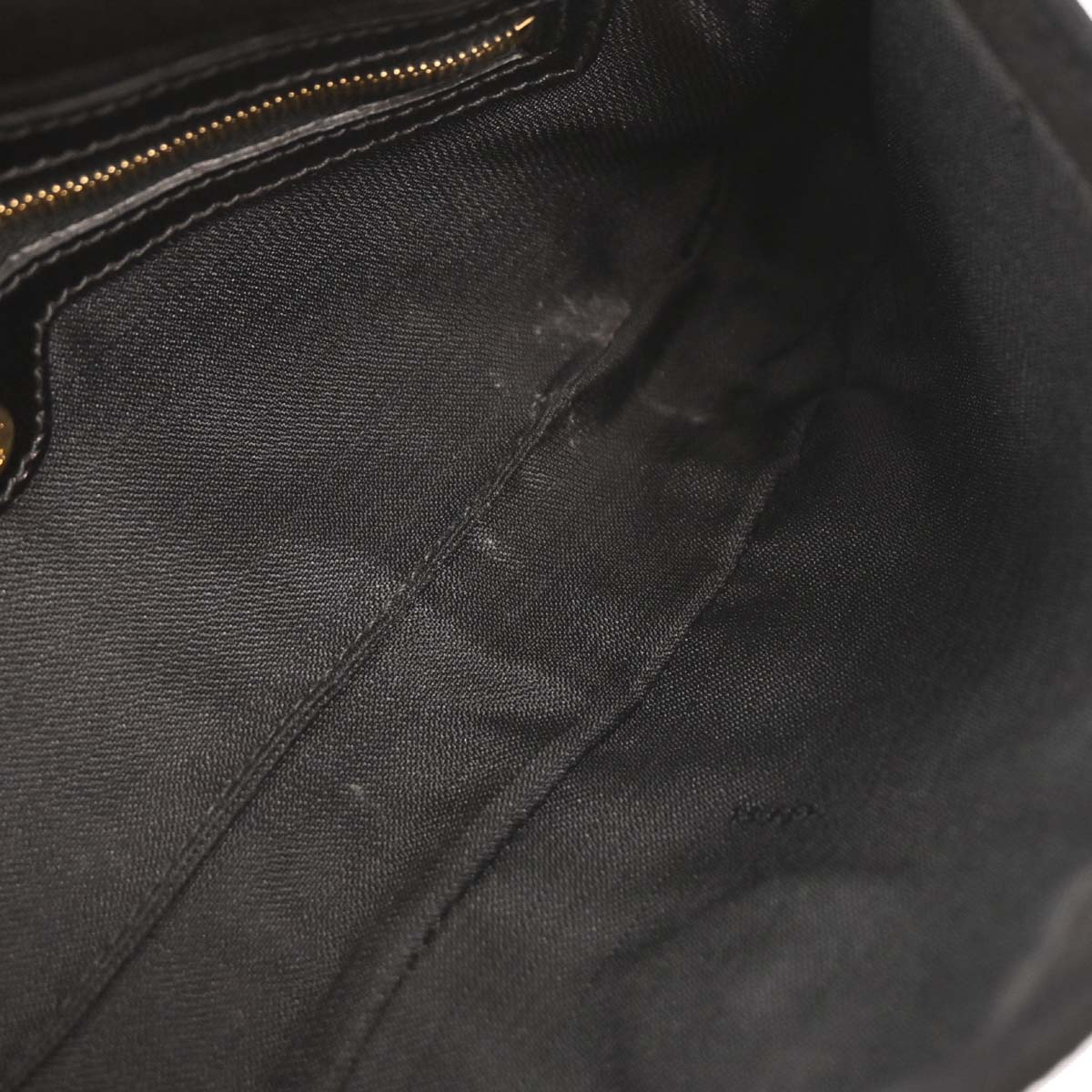 Fendi Black Suede Baguette Handbag