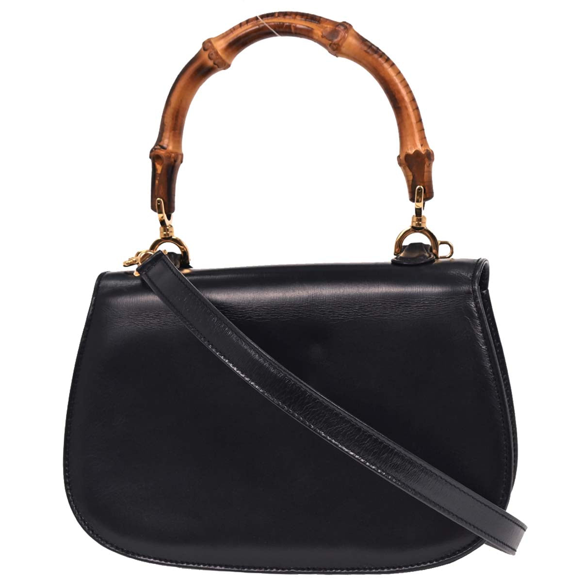 Gucci Black Bamboo 2way Shoulder Handbag