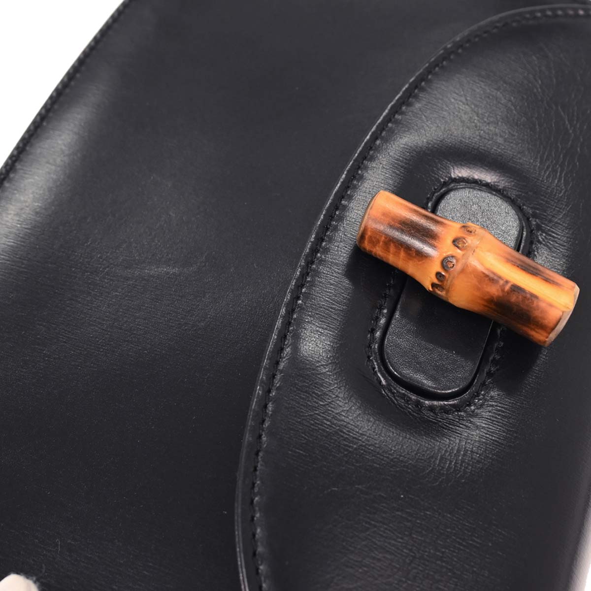 Gucci Black Bamboo 2way Shoulder Handbag