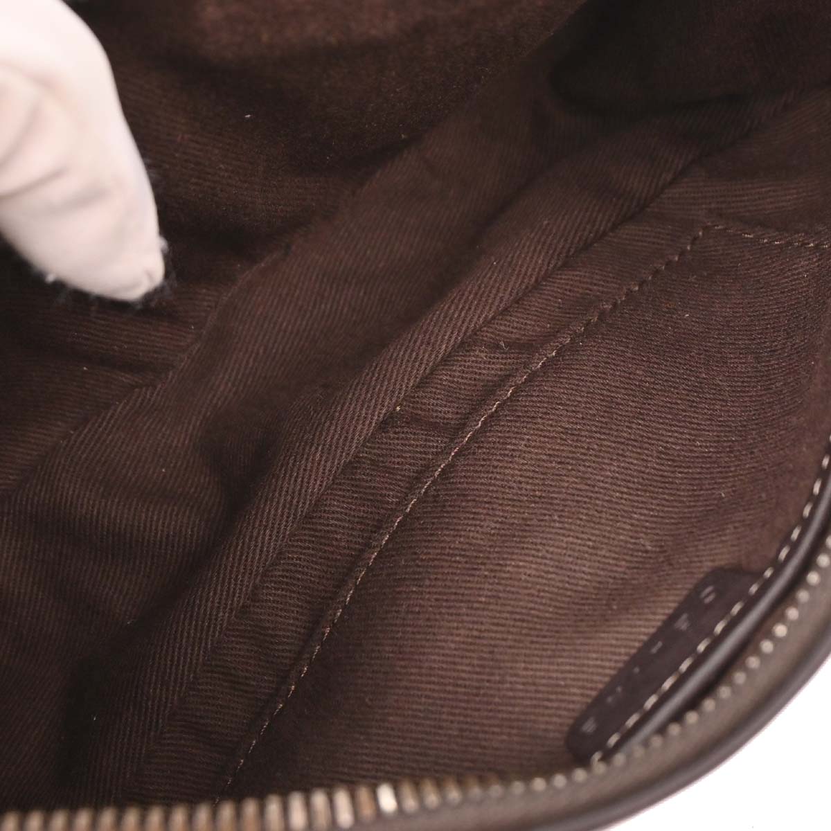 Celine Brown Canvas Macadam Handbag