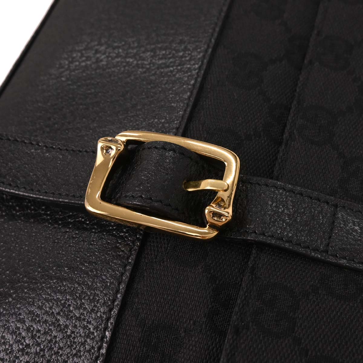 Gucci Black Canvas GG Messenger Shoulder Bag