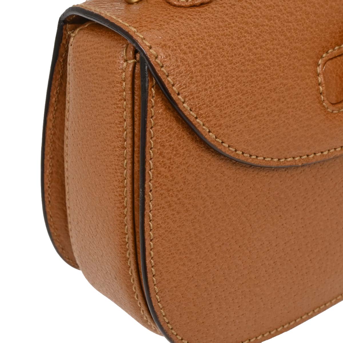 Gucci Brown Pigskin Bamboo 2way Shoulder Handbag