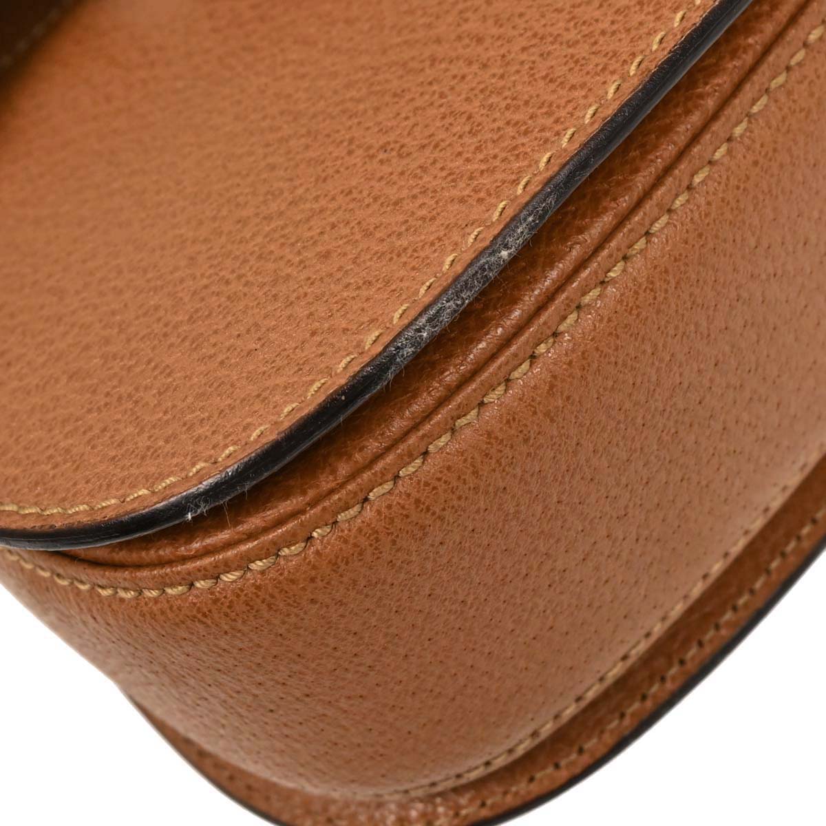Gucci Brown Pigskin Bamboo 2way Shoulder Handbag