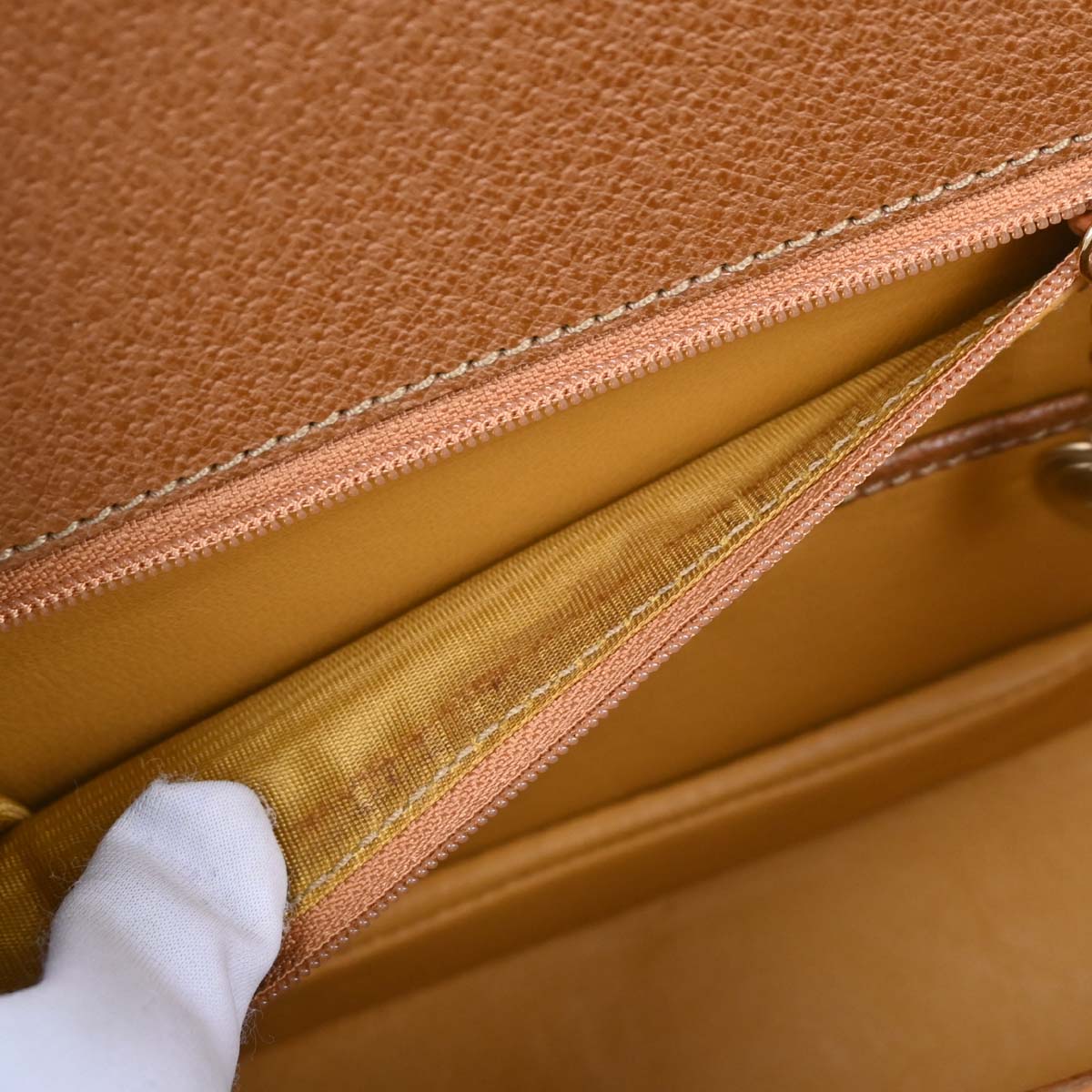 Gucci Brown Pigskin Bamboo 2way Shoulder Handbag