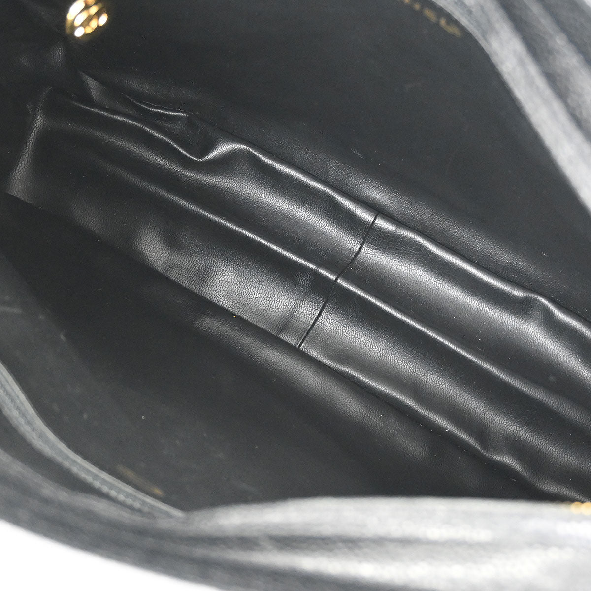 Chanel Black Caviar Triple CC Shoulder Tote Bag