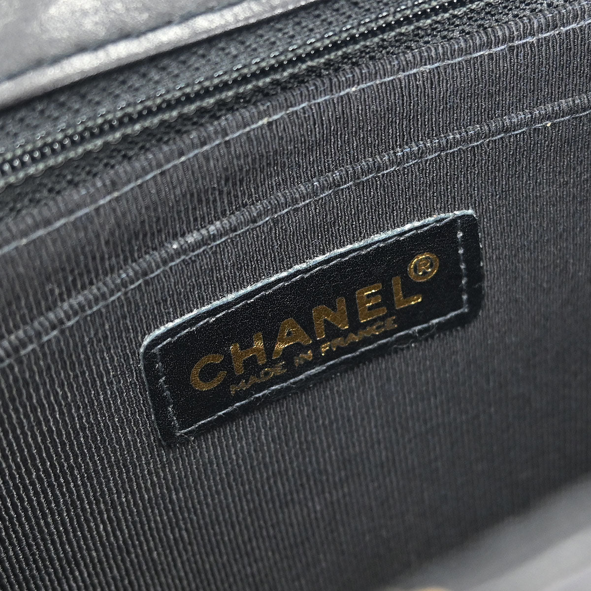 Chanel Black Calfskin Wild Stitch Shoulder Bag