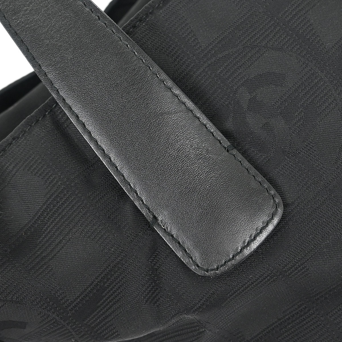 Chanel Black Jacquard Nylon Travel Line Tote Handbag