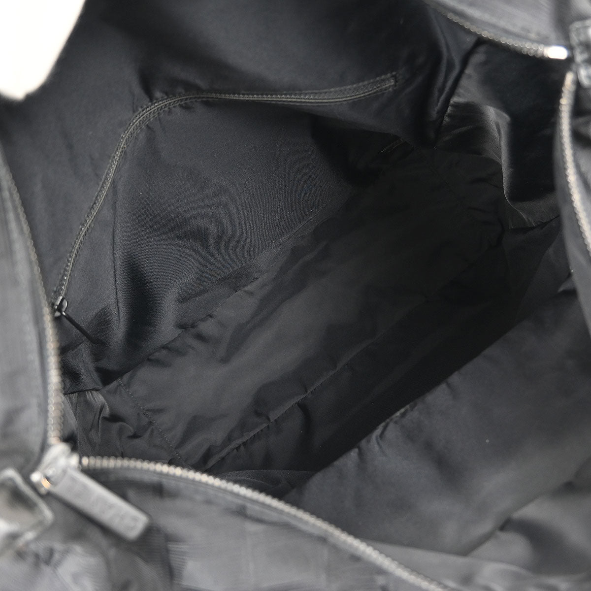 Chanel Black Jacquard Nylon Travel Line Tote Handbag