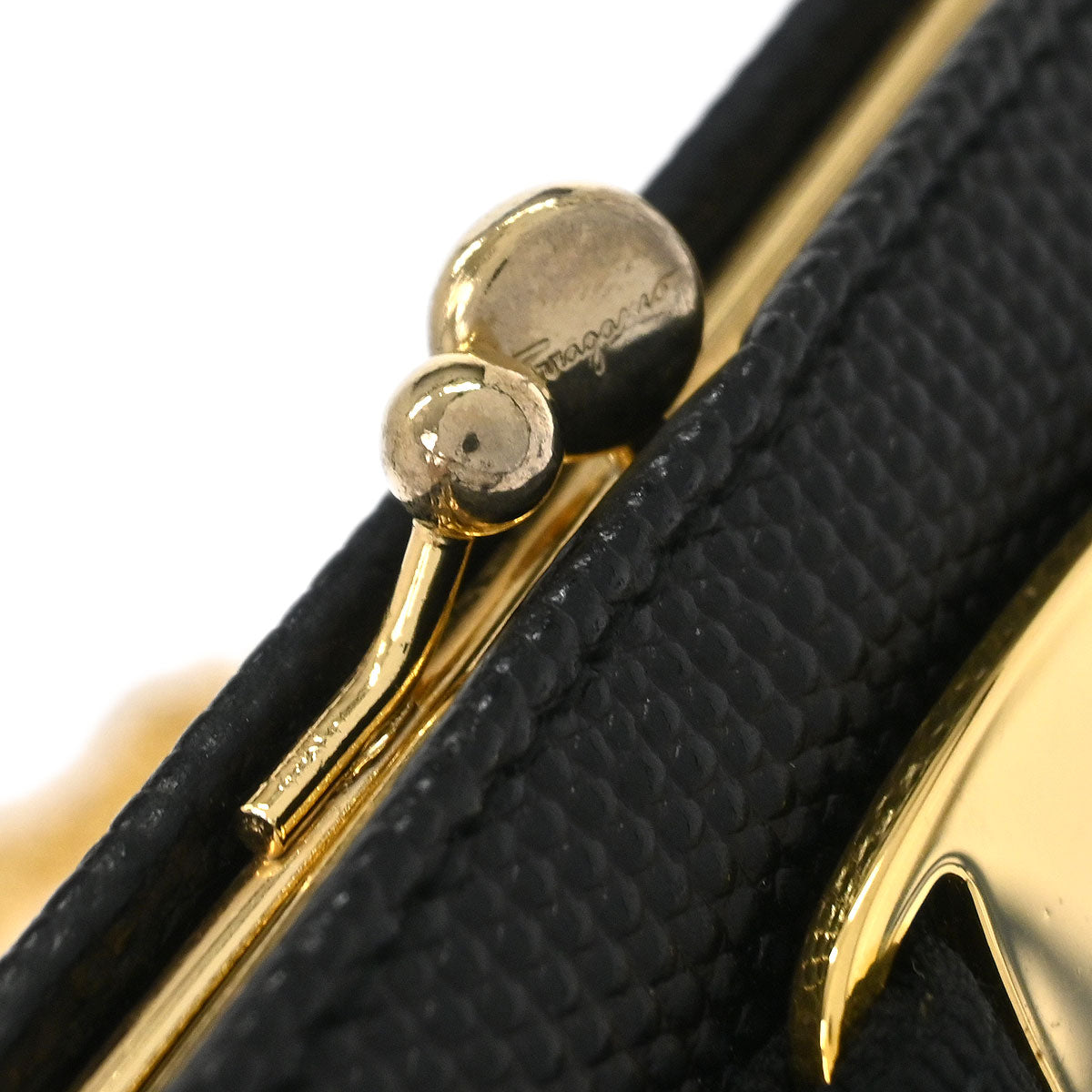 Salvatore Ferragamo Black Vara Bow Chain Shoulder Bag