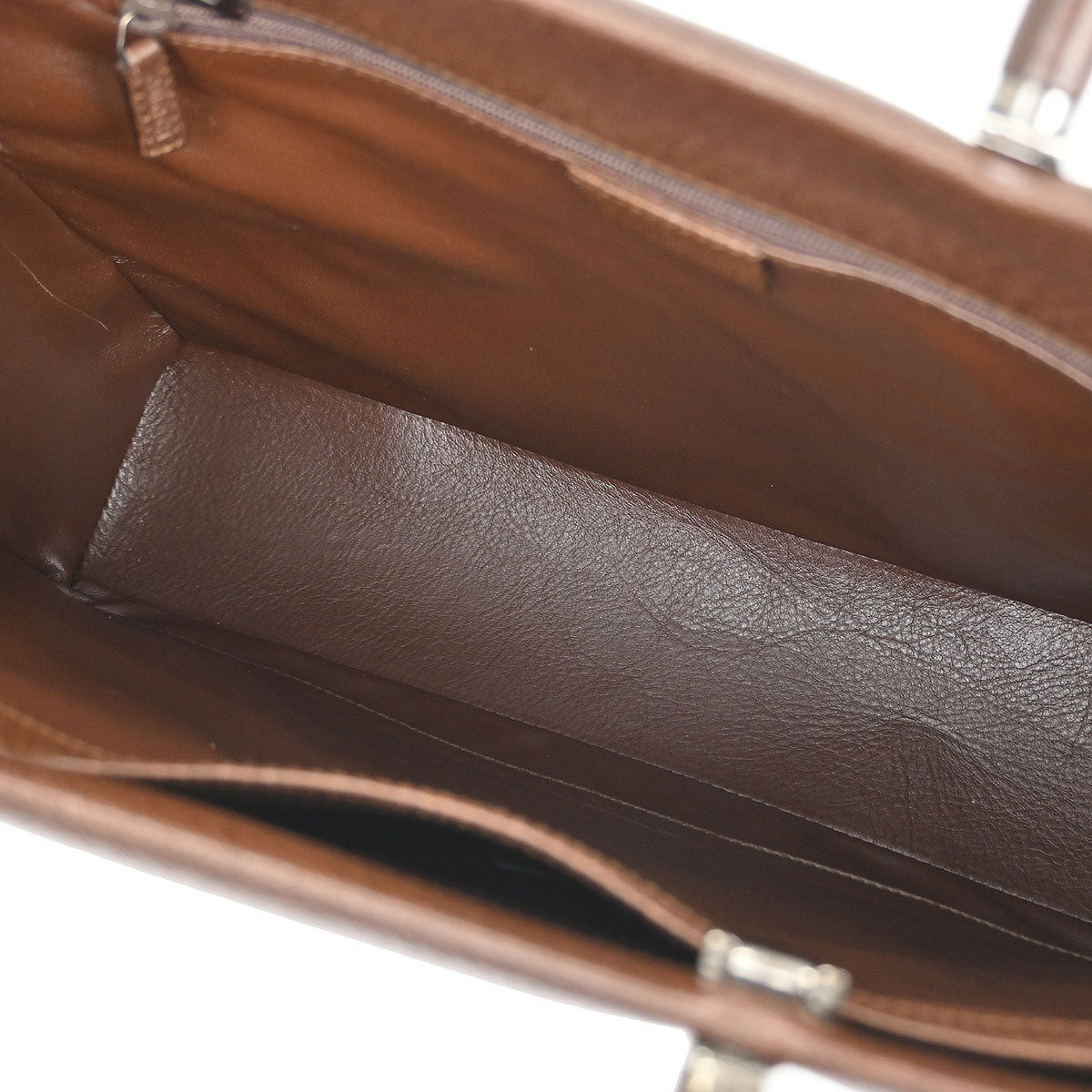 Gucci Brown Pigskin Bamboo Tote Bag