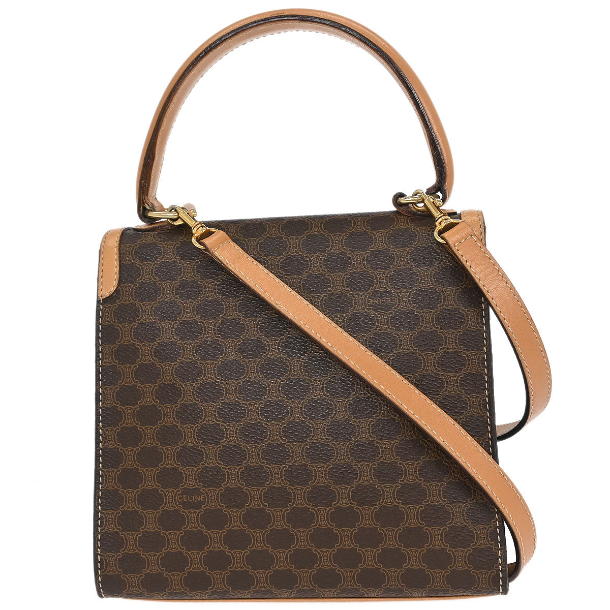 Celine Brown Macadam 2way Shoulder Handbag