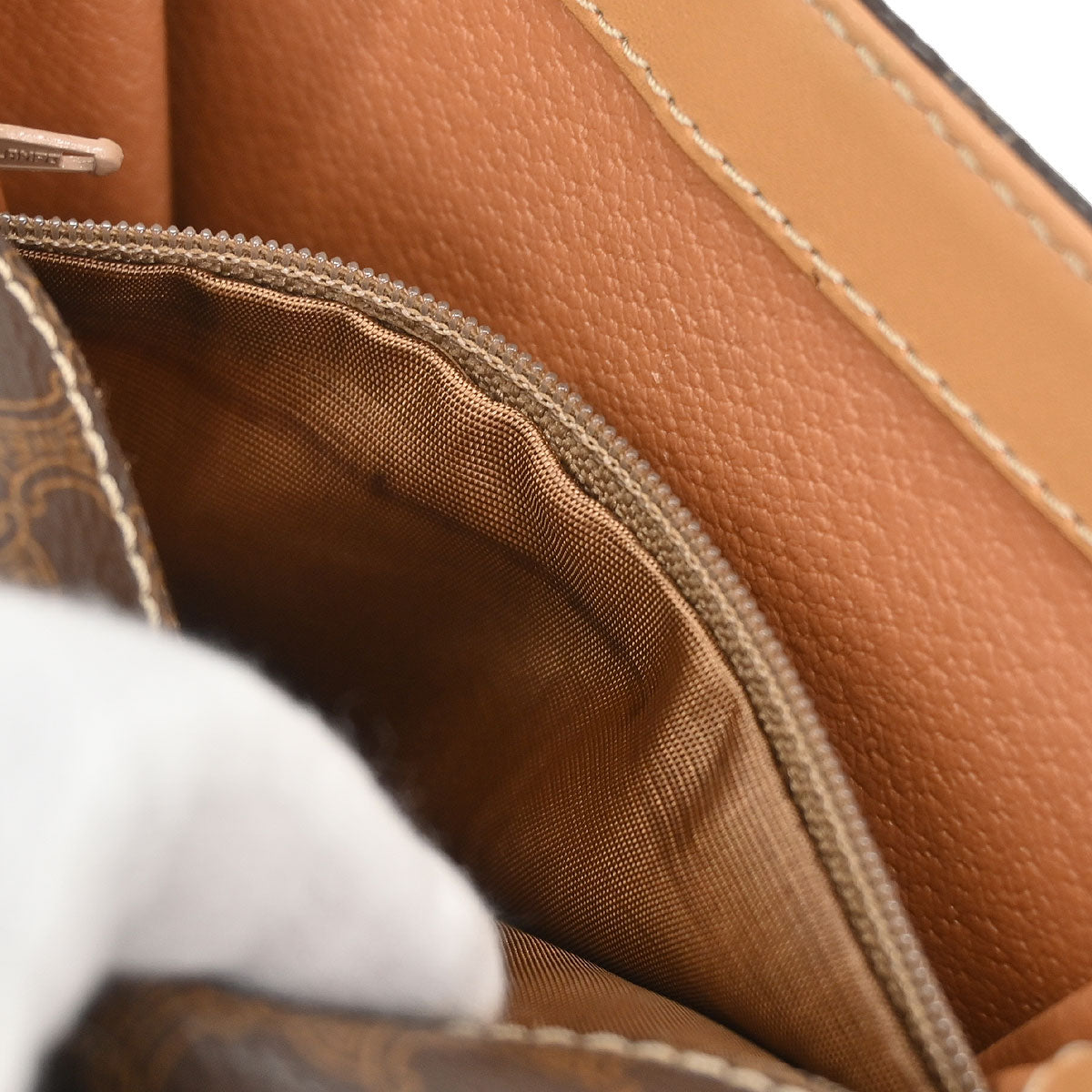 Celine Brown Macadam 2way Shoulder Handbag