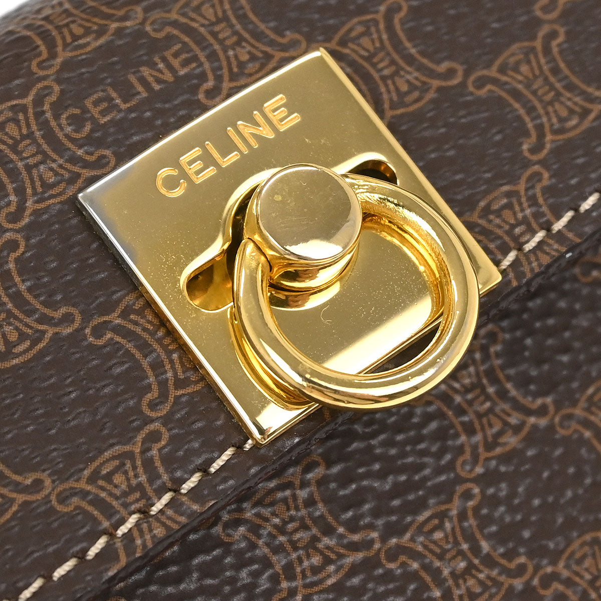 Celine Brown Macadam 2way Shoulder Handbag