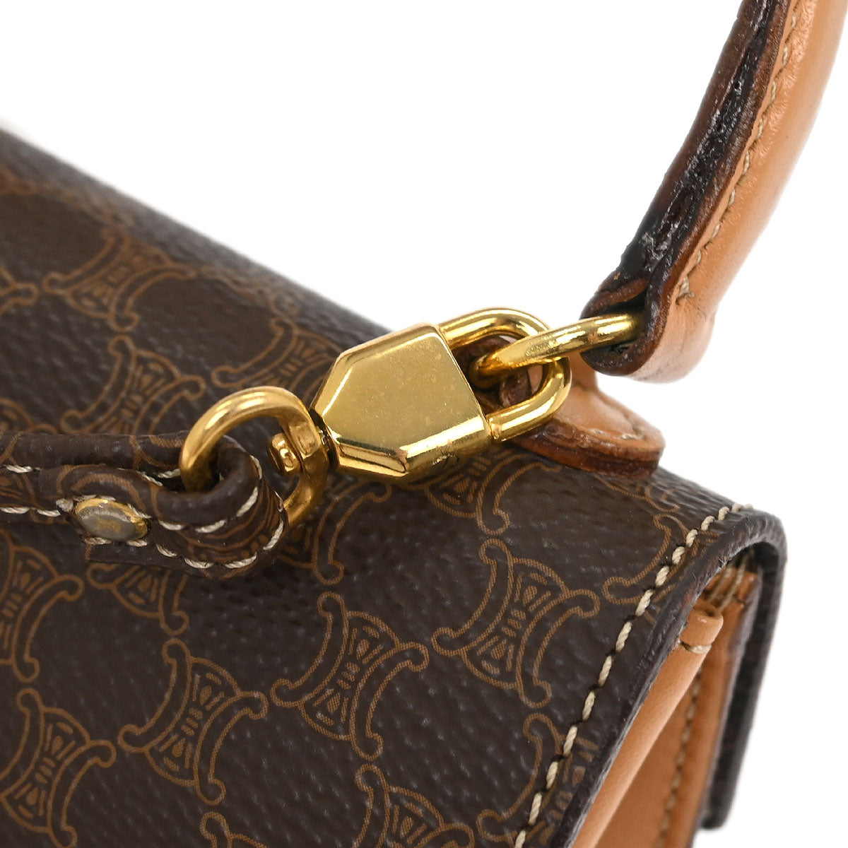 Celine Brown Macadam 2way Shoulder Handbag