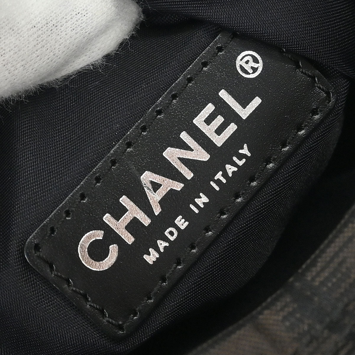 Chanel Dark Brown Jacquard Travel Line Shoulder Bag