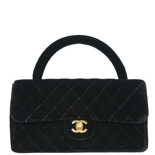 Chanel Black Velvet Handbag