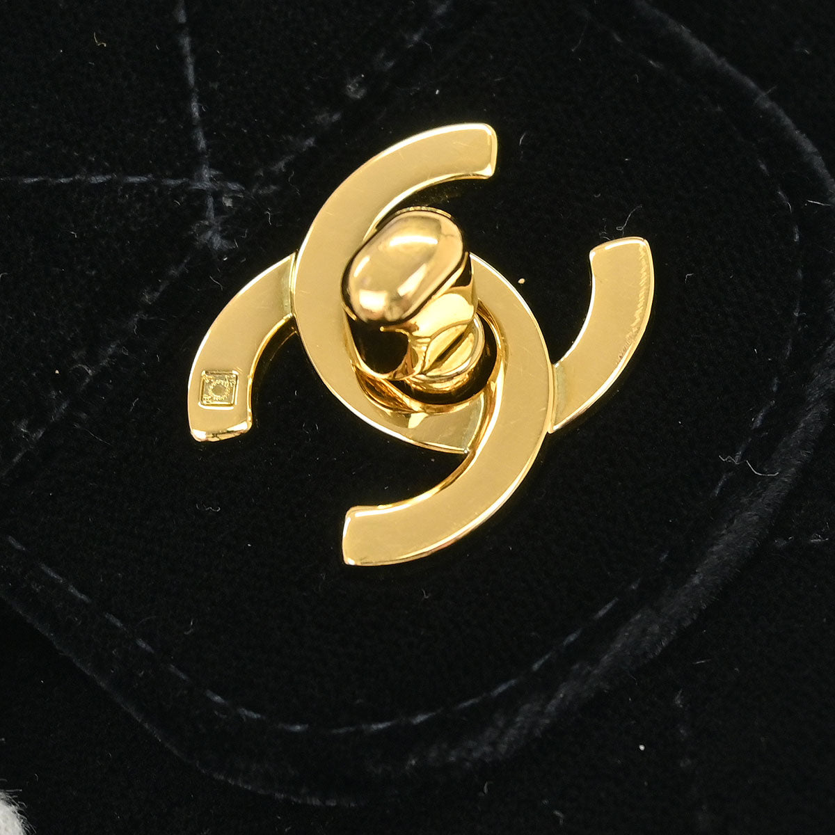 Chanel Black Velvet Handbag