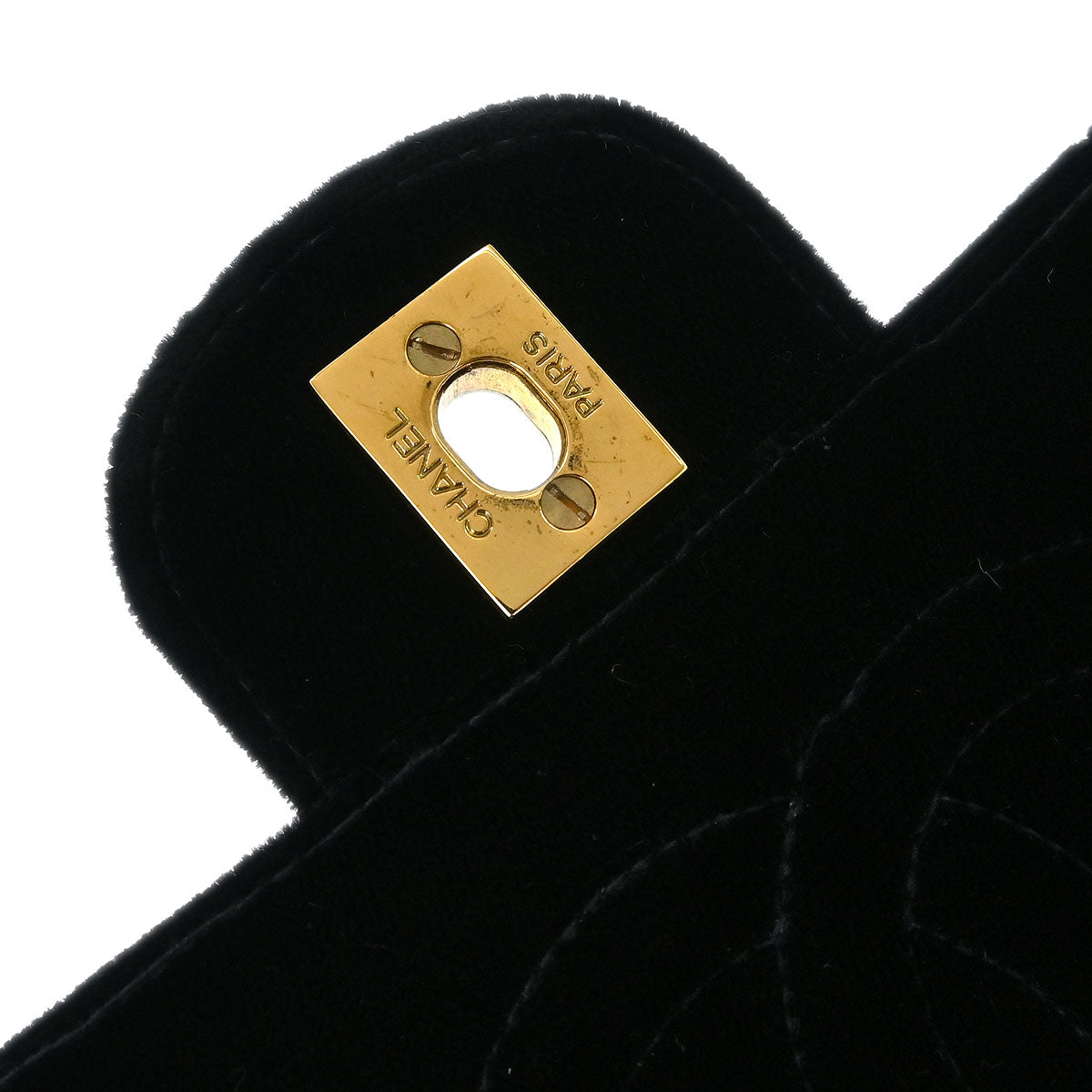 Chanel Black Velvet Handbag