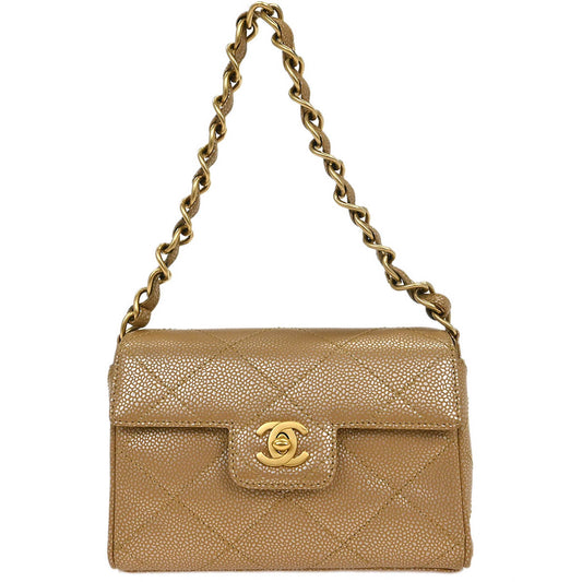Chanel Beige Caviar Handbag