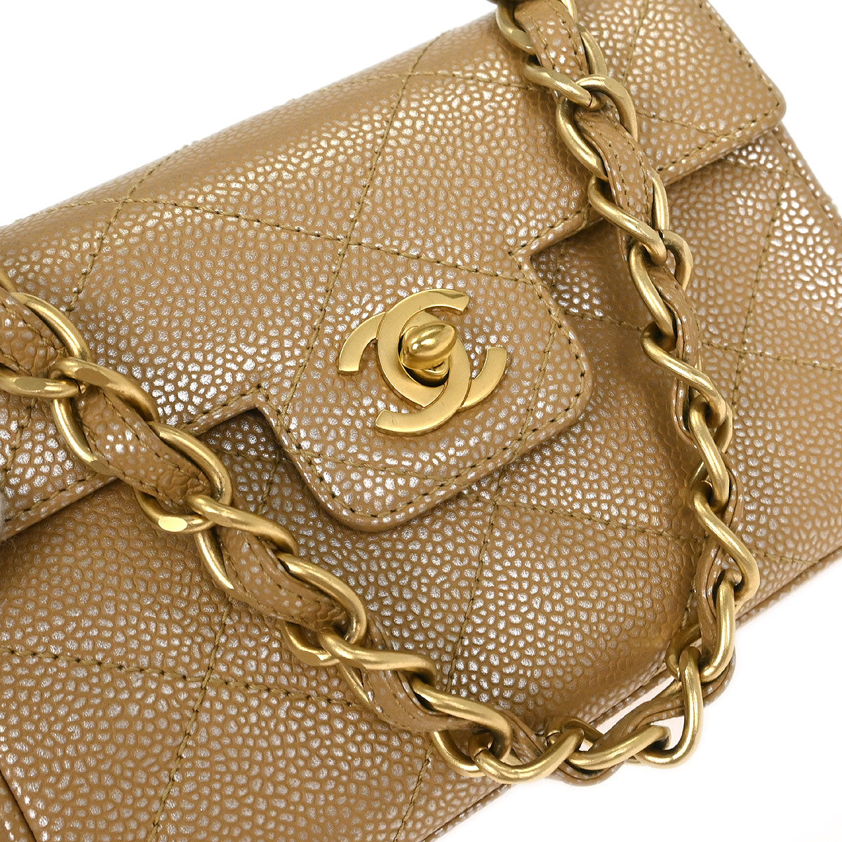 Chanel Beige Caviar Handbag