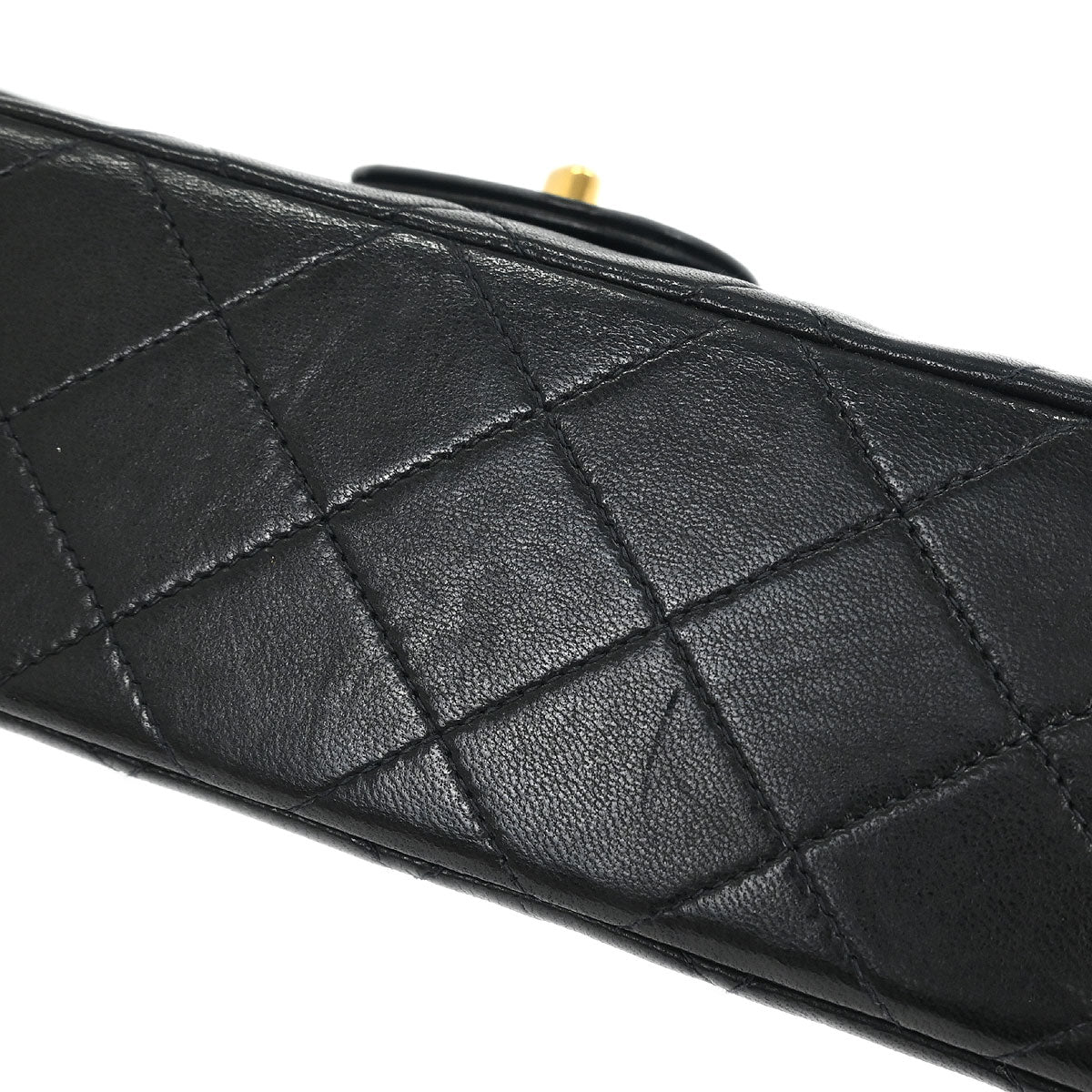 Chanel Black Lambskin Small Classic Double Flap Shoulder Bag