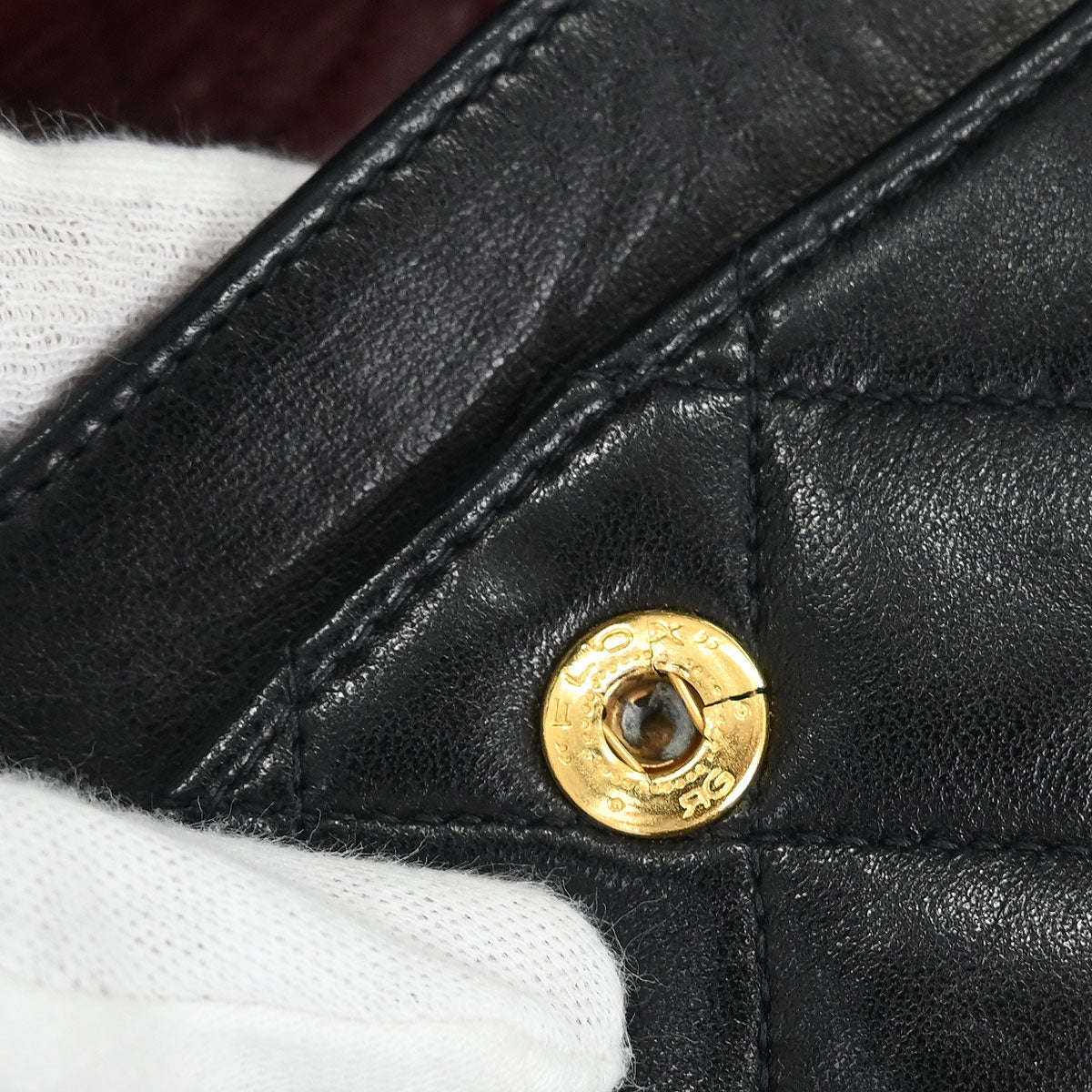 Chanel Black Lambskin Small Classic Double Flap Shoulder Bag
