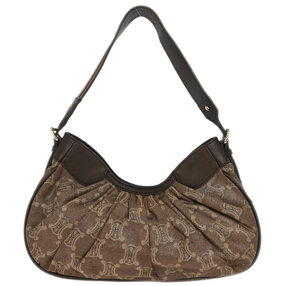 Celine Brown Macadam Shoulder Bag